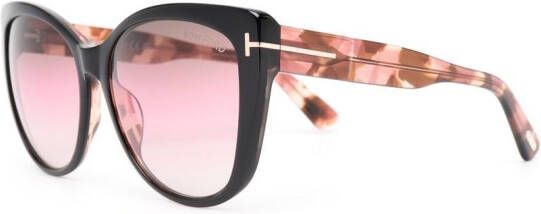 TOM FORD Eyewear Nora zonnebril met cat-eye montuur Zwart