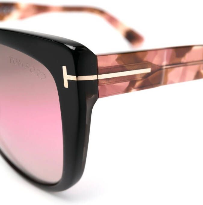 TOM FORD Eyewear Nora zonnebril met cat-eye montuur Zwart