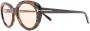 TOM FORD Eyewear Zonnebril met rond montuur Bruin - Thumbnail 2