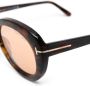 TOM FORD Eyewear Zonnebril met rond montuur Bruin - Thumbnail 3