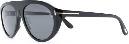 TOM FORD Eyewear Zonnebril met rond montuur Zwart