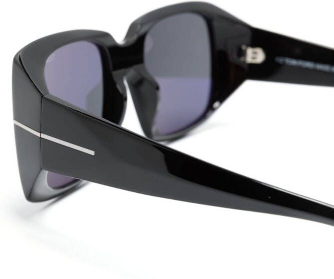 TOM FORD Eyewear Zonnebril met vierkant montuur Zwart