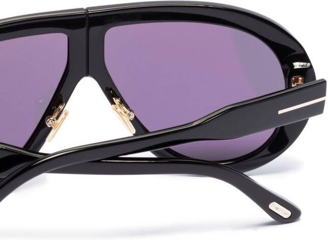 TOM FORD Eyewear Troy zonnebril met piloten montuur Zwart