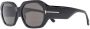 TOM FORD Eyewear Veronique zonnebril met rechthoekig montuur Zwart - Thumbnail 1