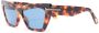 TOM FORD Eyewear Whyatt zonnebril met vlinder montuur Bruin - Thumbnail 2