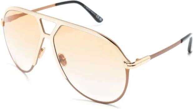 TOM FORD Eyewear Xavier zonnebril met piloten montuur Goud
