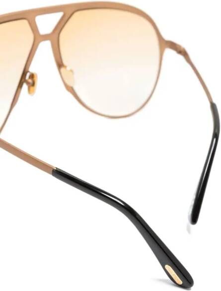 TOM FORD Eyewear Xavier zonnebril met piloten montuur Goud