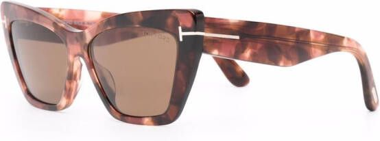 TOM FORD Eyewear Zonnebril met cat-eye montuur Bruin