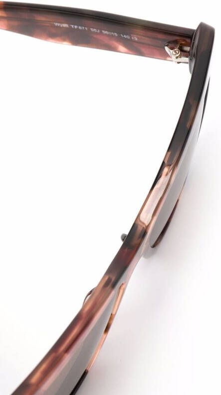 TOM FORD Eyewear Zonnebril met cat-eye montuur Bruin