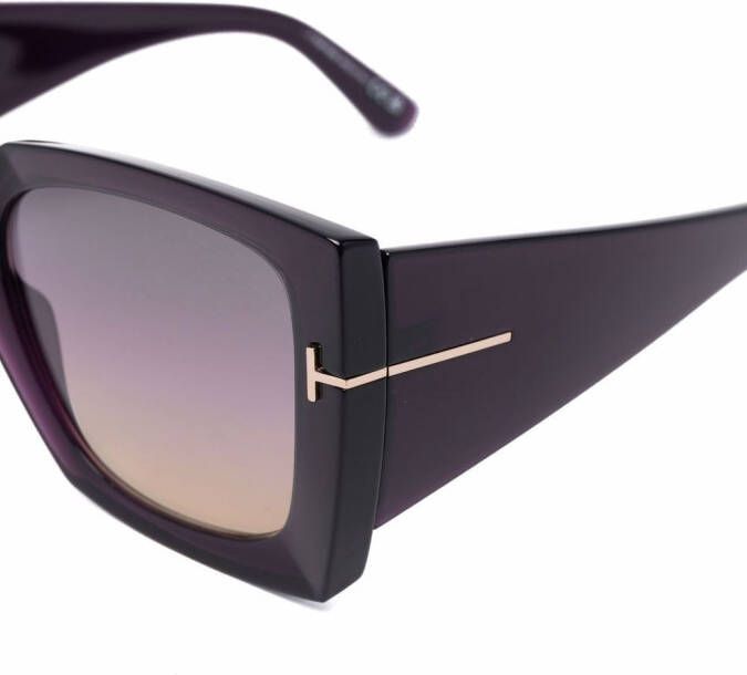 TOM FORD Eyewear Zonnebril met oversized montuur Paars