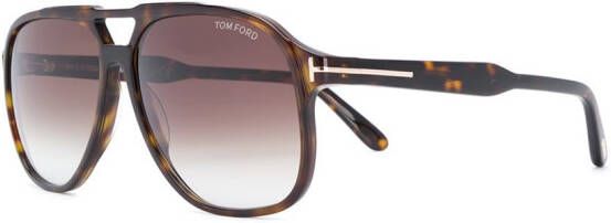 TOM FORD Eyewear Zonnebril met piloten montuur Bruin