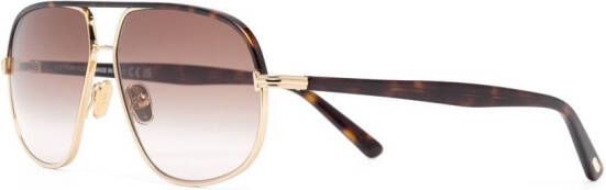 TOM FORD Eyewear Zonnebril met piloten montuur Goud