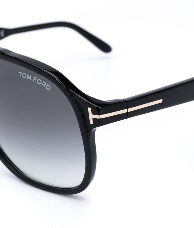 TOM FORD Eyewear Zonnebril met piloten montuur Zwart