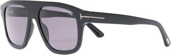 TOM FORD Eyewear Zonnebril met rechthoekig montuur Zwart
