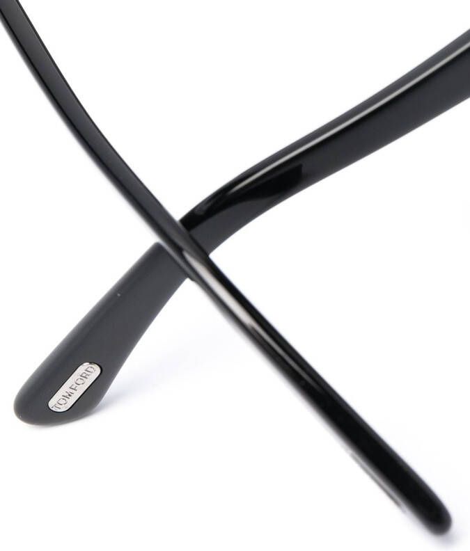 TOM FORD Eyewear Zonnebril met rechthoekig montuur Zwart
