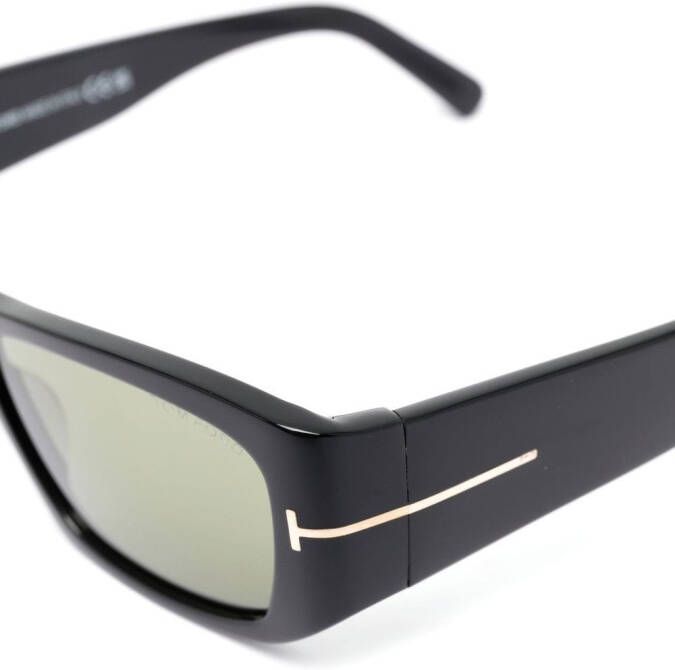 TOM FORD Eyewear Zonnebril met rechthoekig montuur Zwart