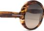 TOM FORD Eyewear Zonnebril met rond montuur Bruin - Thumbnail 3