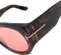 TOM FORD Eyewear Zonnebril met rond montuur Bruin - Thumbnail 3