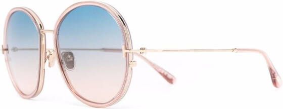 TOM FORD Eyewear Zonnebril met rond montuur Roze