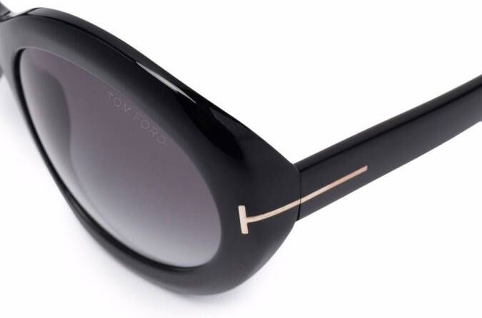 TOM FORD Eyewear Zonnebril met rond montuur Zwart