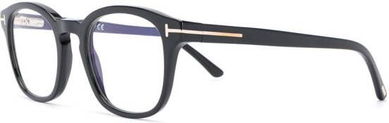 TOM FORD Eyewear Zonnebril met rond montuur Zwart