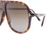 TOM FORD Eyewear Zonnebril met schildpadschild design Bruin - Thumbnail 3