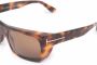 TOM FORD Eyewear Zonnebril met schildpadschild design Bruin - Thumbnail 3