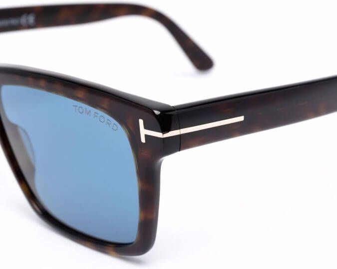 TOM FORD Eyewear Zonnebril met schildpadschild design Bruin