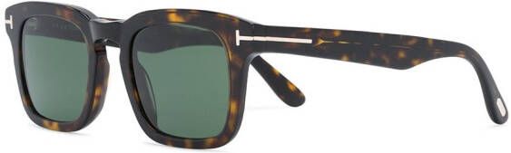 TOM FORD Eyewear Zonnebril met schildpadschild design Bruin
