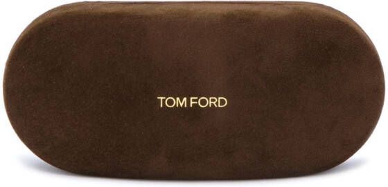 TOM FORD Eyewear Zonnebril met schildpadschild design Bruin