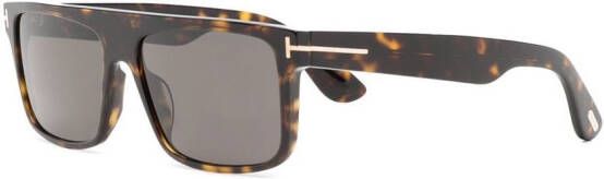 TOM FORD Eyewear Zonnebril met vierkant montuur Bruin