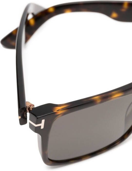 TOM FORD Eyewear Zonnebril met vierkant montuur Bruin