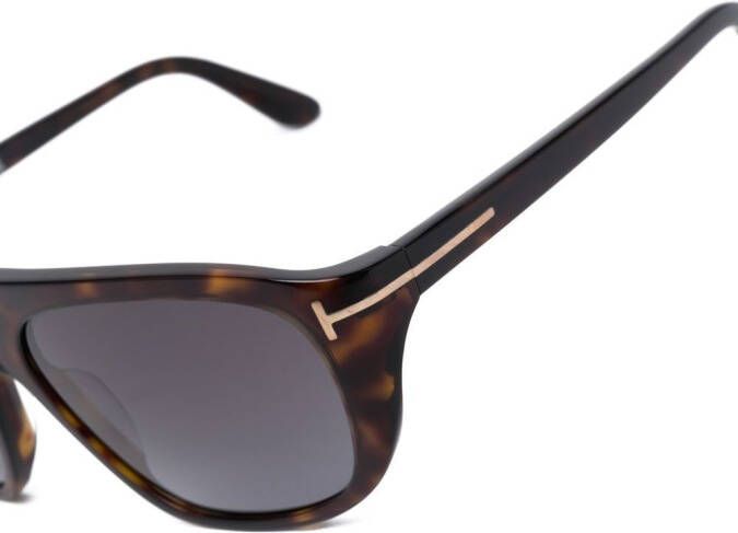 TOM FORD Eyewear Zonnebril met vierkant montuur Bruin