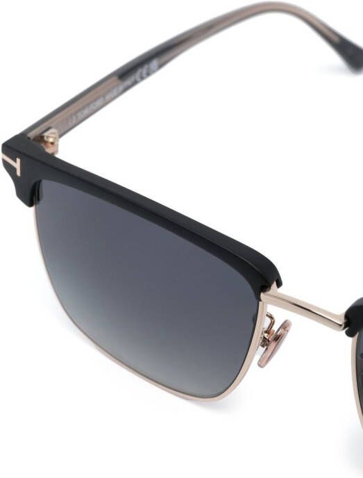 TOM FORD Eyewear Zonnebril met vierkant montuur Grijs