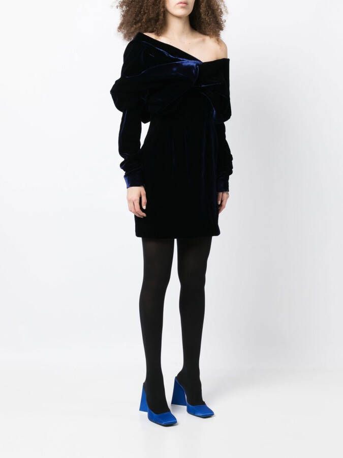 TOM FORD Fluwelen mini-jurk Blauw