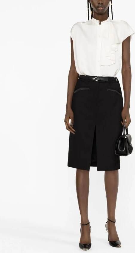 TOM FORD Midi-rok met split Zwart