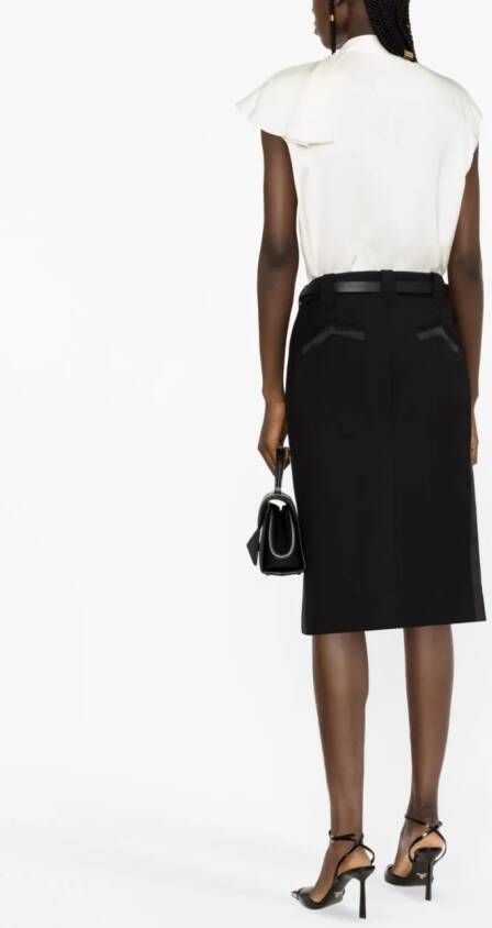 TOM FORD Midi-rok met split Zwart