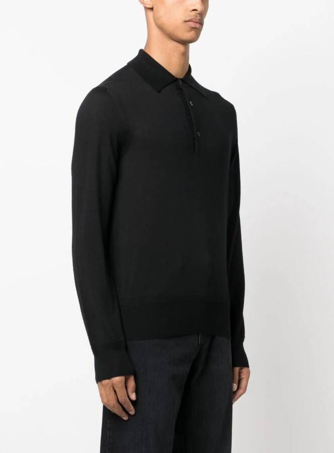 TOM FORD Gebreid poloshirt Zwart