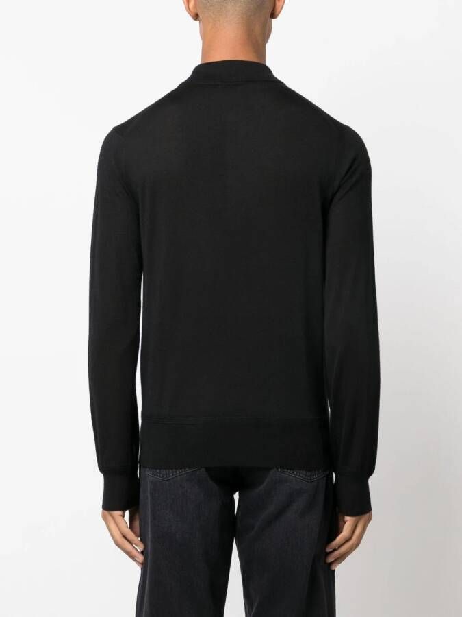 TOM FORD Gebreid poloshirt Zwart