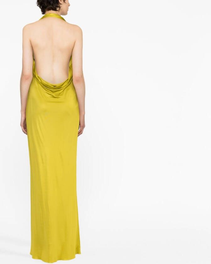 TOM FORD Gedrapeerde maxi-jurk Groen