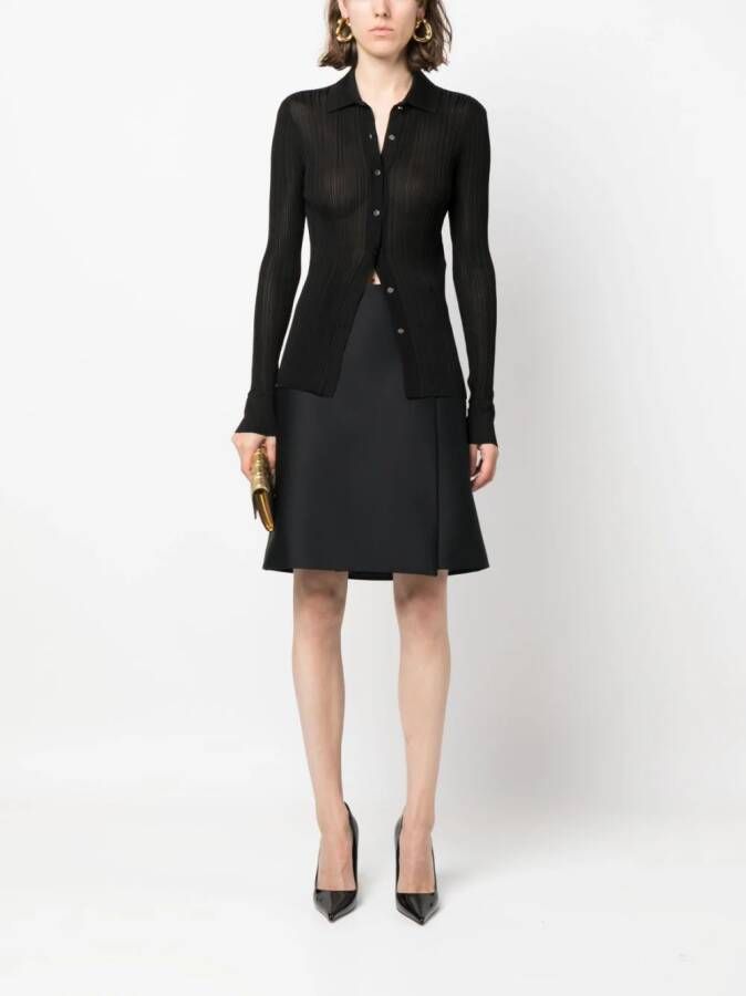 TOM FORD Geribbelde blouse Zwart
