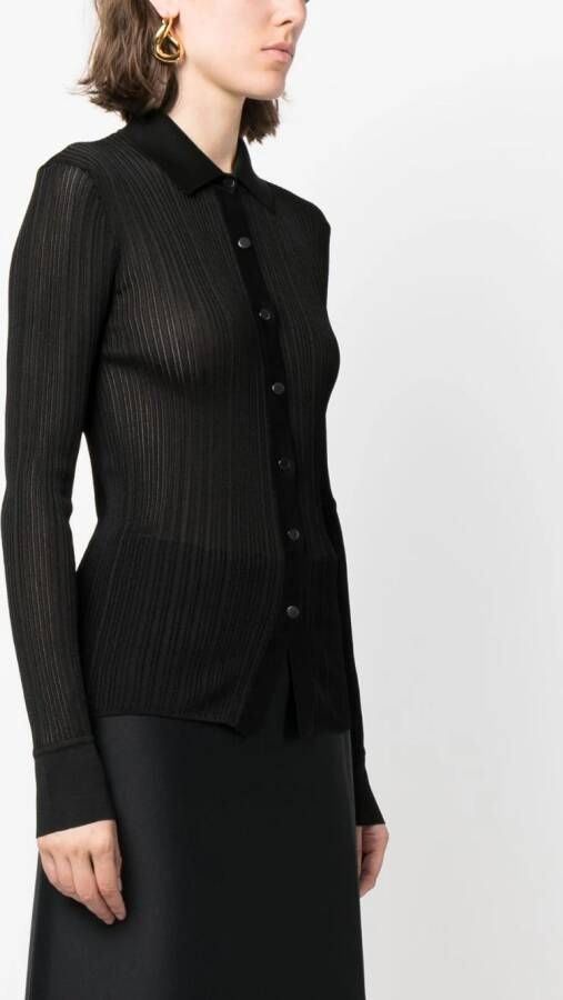 TOM FORD Geribbelde blouse Zwart