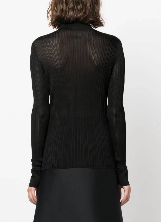 TOM FORD Geribbelde blouse Zwart