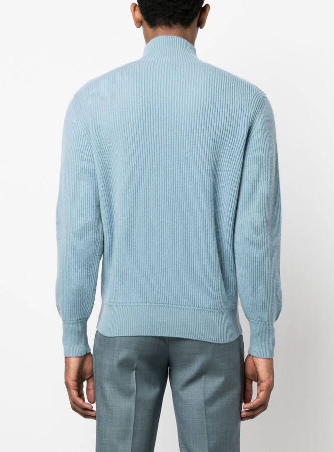 TOM FORD Ribgebreide trui Blauw