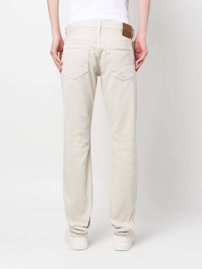 TOM FORD Jeans met logopatch Beige