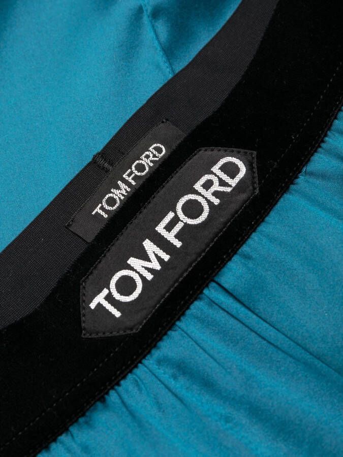 TOM FORD Joggingsbroek met logoband Blauw