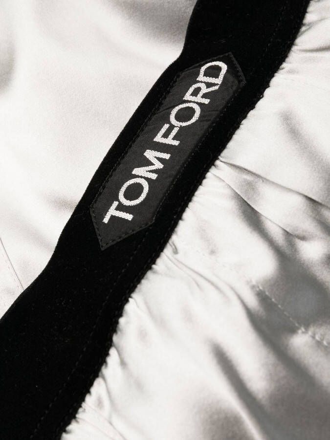 TOM FORD Joggingsbroek met logoband Grijs