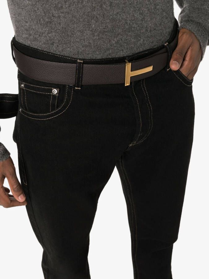 TOM FORD Klassieke riem Bruin