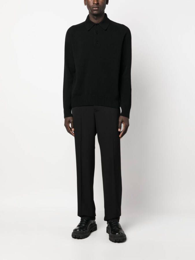 TOM FORD Gebreid poloshirt Zwart