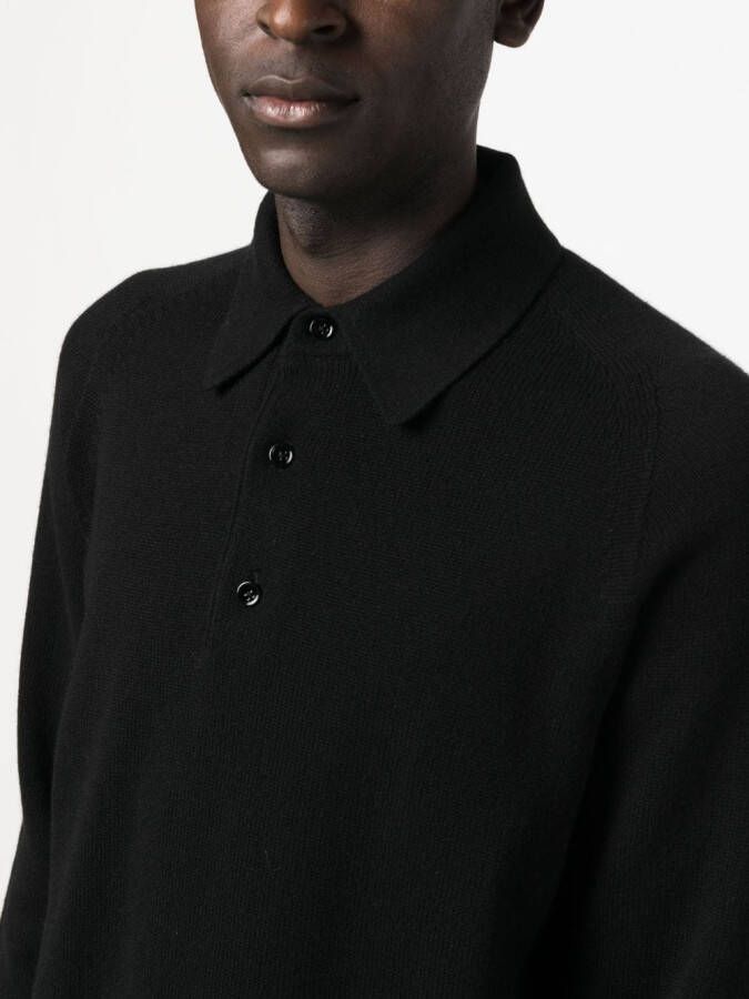 TOM FORD Gebreid poloshirt Zwart